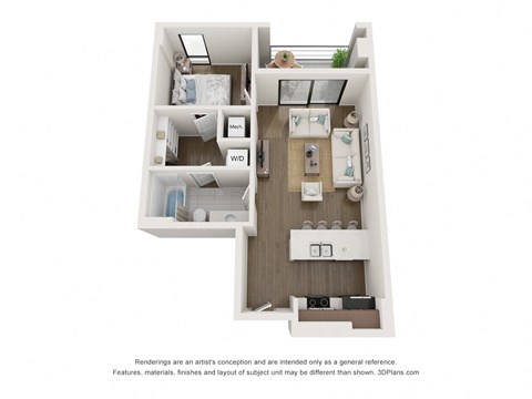 A4 Floor Plan at Hydro, Richmond, VA, 23224